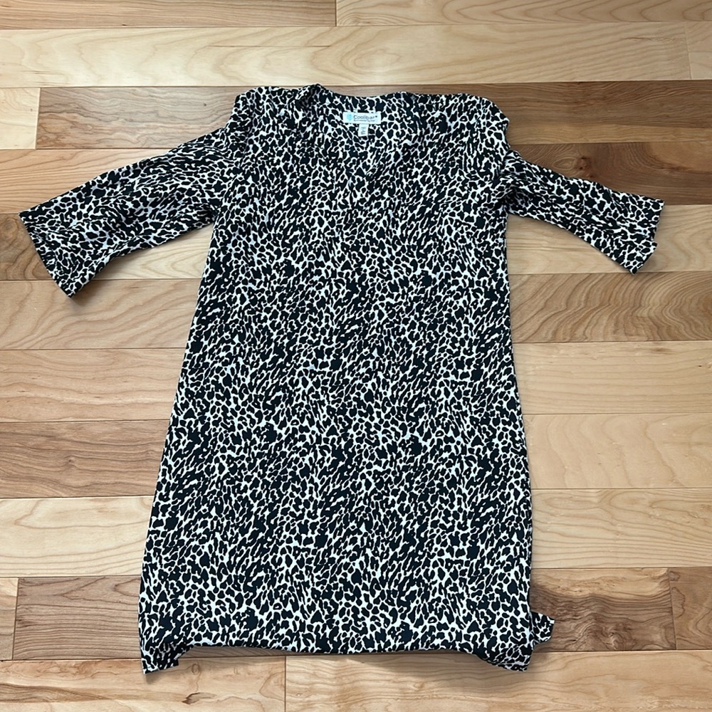 Navy Animal Print Coolibar Dress
